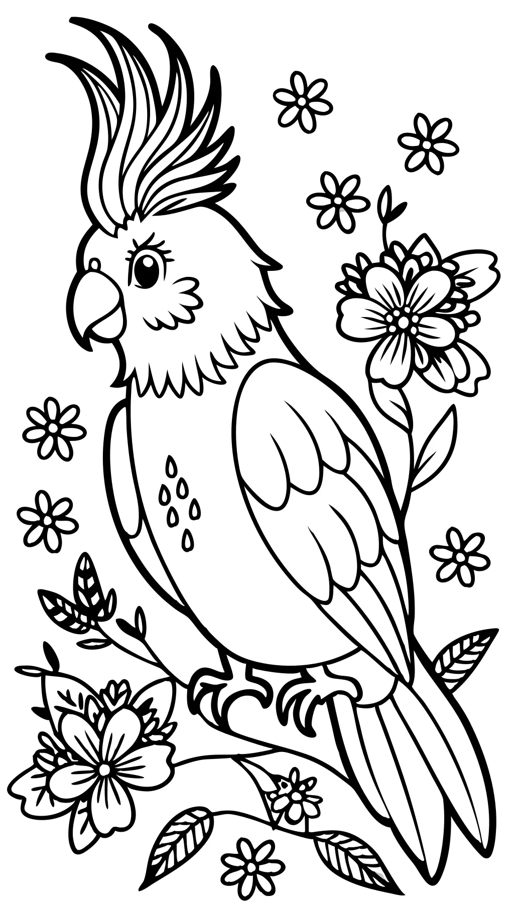 cockatiel coloring page